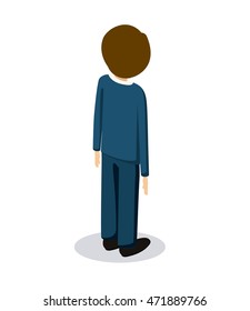 man avatar isometric isolated vector illustration design