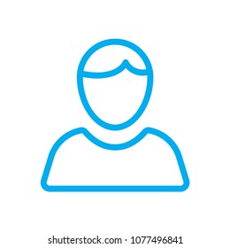 Man avatar line vector icon. Symbol from set Icons for your interface. Isolated on white background