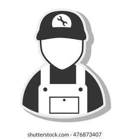 man avatar mechanic isolated