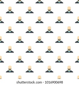 Man avatar pattern seamless in flat style for any design