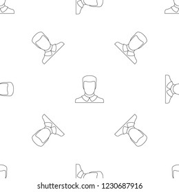 Man avatar pattern seamless vector repeat geometric for any web design