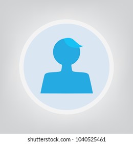 man avatar person icon- vector illustration