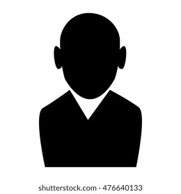 man avatar person user social media profile silhouette vector illustration