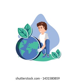Man avatar with planet design
