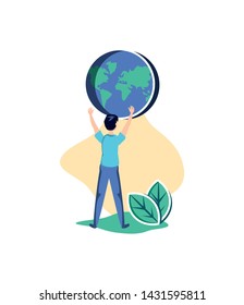 Man avatar with planet design