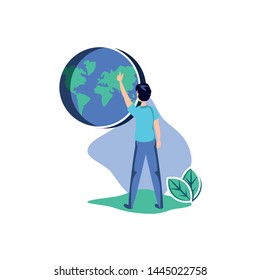 Man avatar with planet design