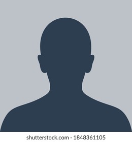 Man avatar profile picture, male silhouette, vector illustration design