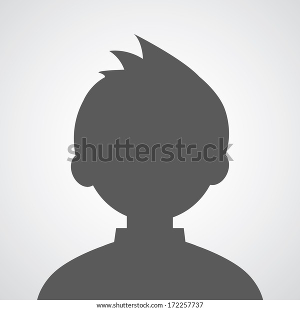 Man Avatar Profile Picture On Gray Stock Vector (Royalty Free ...