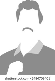 Hombre Avatar Perfil Retrato Ilustración vectorial