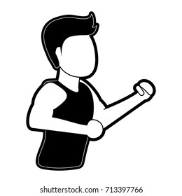 man avatar running icon image 