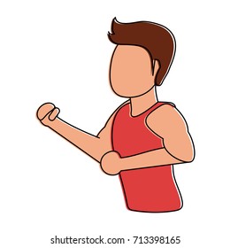 man avatar running icon image 