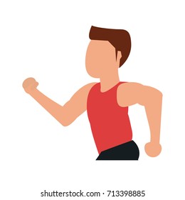 man avatar running icon image 