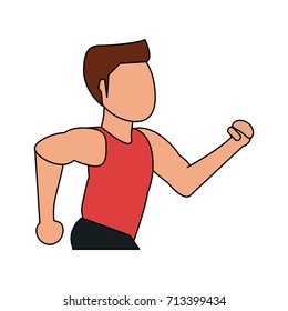 man avatar running icon image 