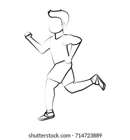 man avatar running icon image