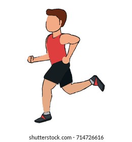 man avatar running icon image