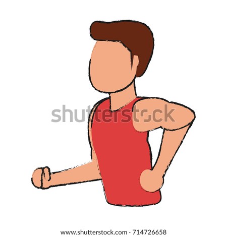 man avatar running icon image