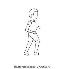 man avatar running or jogging icon image 