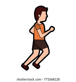 man avatar running or jogging icon image 