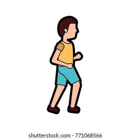 man avatar running or jogging icon image 