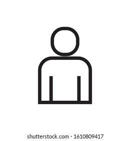 man avatar sign icon vector isolated