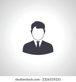 man avatar with tie icon. man avatar,