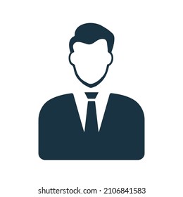 Man, avatar, user icon. Simple editable vector illustration.