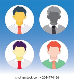 Man avatar, user profile. Flat icon. Account photo concept. Flat avatar. Vector icon