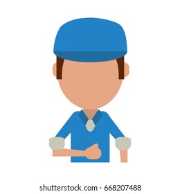 man avatar wearing hat or cap icon image 