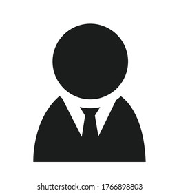 Man avatar web icon vector isolated on white background