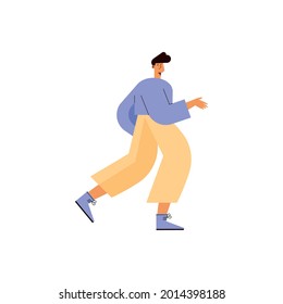 man avatar with yellow pants on white background