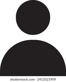 Man or avator black icon 