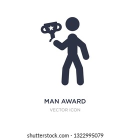 man award icon on white background. Simple element illustration from Sports concept. man award sign icon symbol design.