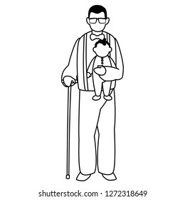Man and baby design