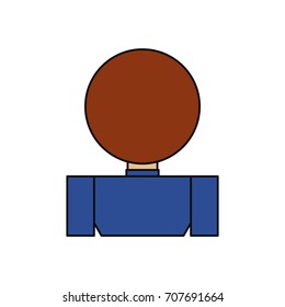 Man back cartoon