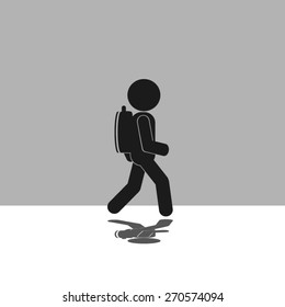 man backpack