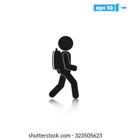Man Backpack Icon.