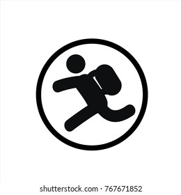 Man Backpack icon vector illustration eps10.