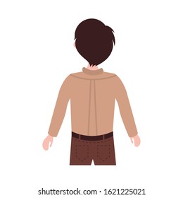 man backward isolated icon desing, vector illustration