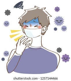 A man with a bad cold