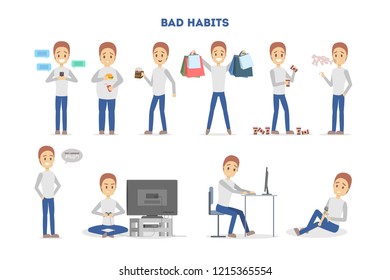 Business Man Have Office Syndrome Symptoms Stock Vector (Royalty Free ...