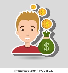 man bag money currency