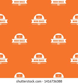 Man bags pattern vector orange for any web design best