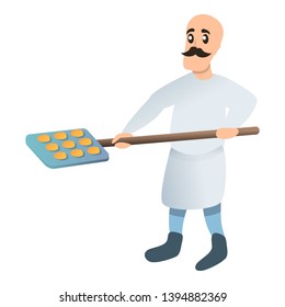 Man baker icon. Cartoon of man baker vector icon for web design isolated on white background