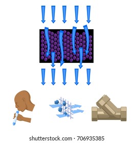 Man, bald, head, hand .Water filtration system set collection icons in cartoon style vector symbol stock illustration web.