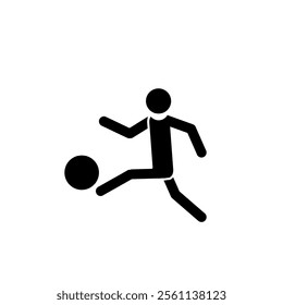  a man with a ball, sports, a healthy lifestyle, a pictogram of a human figure. silhouette of a running man