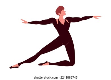 man ballet dancer in black suit icon