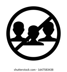 icono vectorial prohibido de man, icono vectorial prohibido