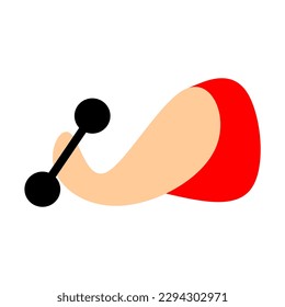 hombre con paro de ilustración barbell sobre fondo blanco