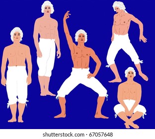 man in a bare-chested in pants