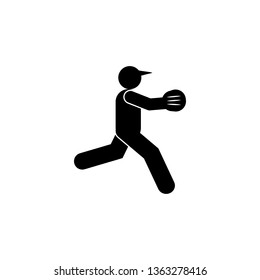 man baseball glyph icon. Element of baseball sport illustration icon. Signs and symbols can be used for web, logo, mobile app, UI, UX